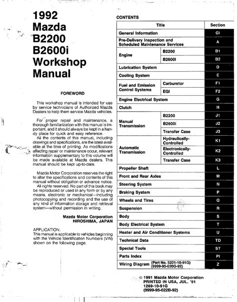 Read Online Manual Mazda B2500 Diesel 