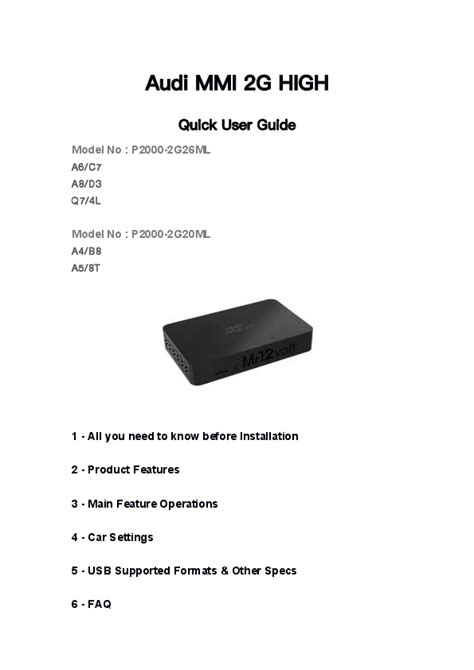 Full Download Manual Mmi 2G 