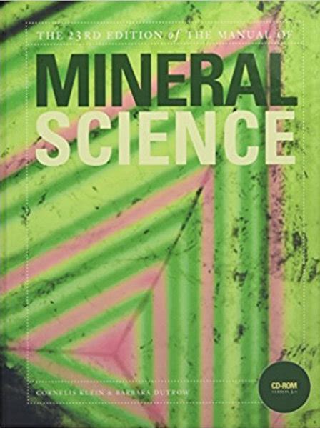 Read Online Manual Of Mineral Science 23Rd Edition 