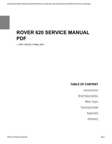 Download Manual Rover 620 