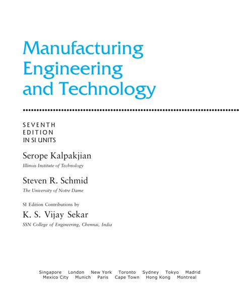Read Manufacturing Engineering Technology Kalpakjian Ppt 