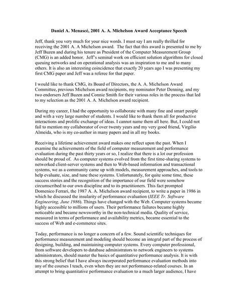 manuscript speeches examples on award speeches
