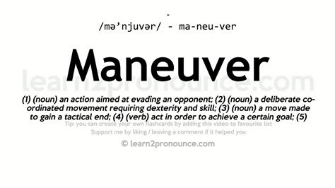 Manuver88   Maneuver Verb Definition Pictures Pronunciation And Usage Notes - Manuver88