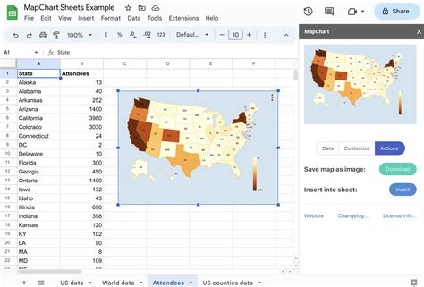 Map Chart Google Sheets