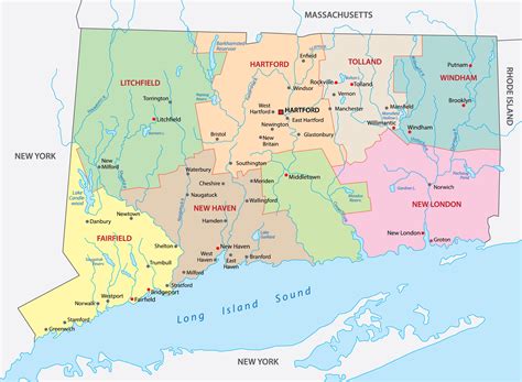 map connecticut