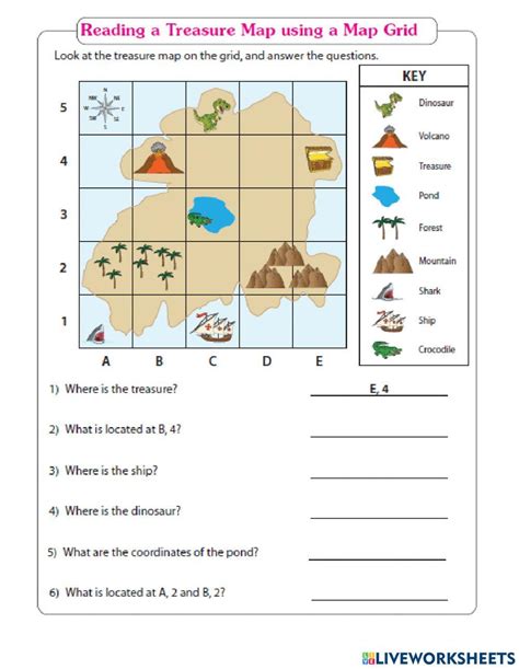 Map Coordinates Worksheet