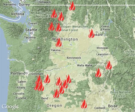 map fires in washington
