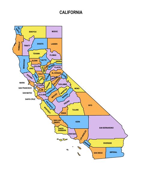 map for california