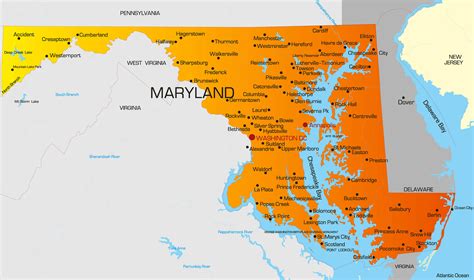 map for maryland
