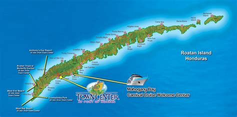 Map Honduras Roatan