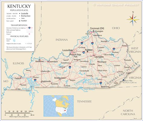map kentucky