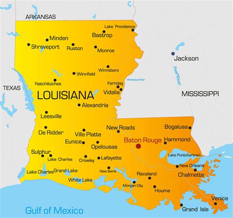 map louisiana