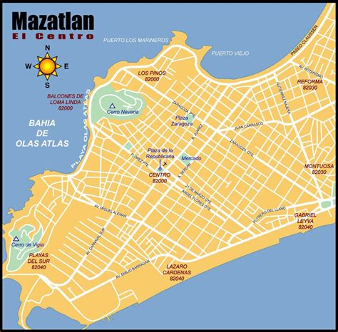Map Mazatlan Sinaloa