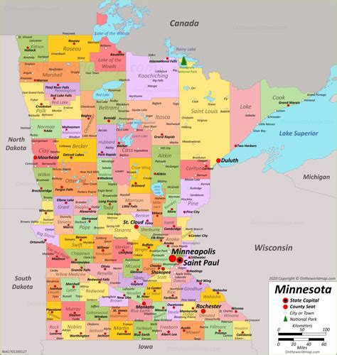 map minnesota cities