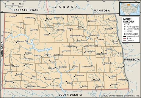 map north dakota