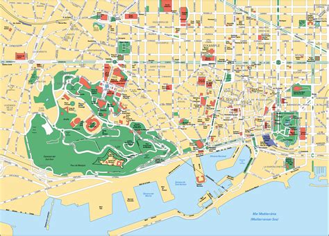 Map Of Barcelona Spain