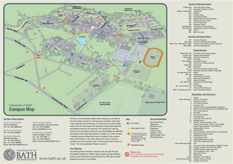 Map Of Bath University