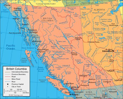 Map Of Bc And Alberta