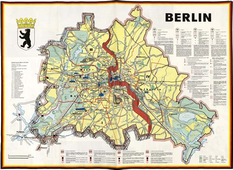 Map Of Berlin With Wall