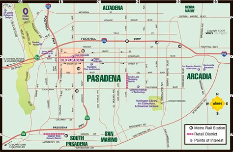 Map Of California Pasadena