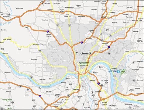 map of cincinnati ohio
