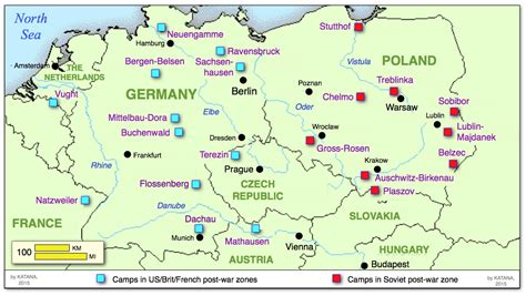 Map Of Concentration Camps