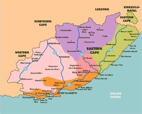 Map Of Eastern Cape South Africa