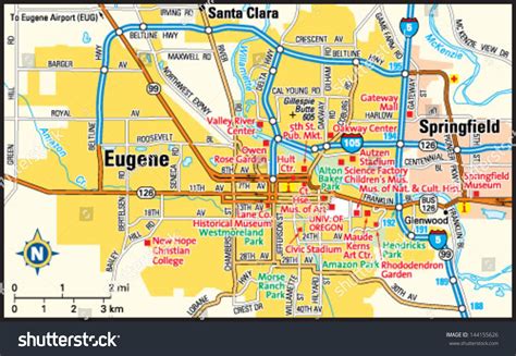map of eugene oregon
