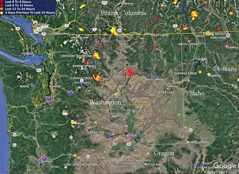 map of fires washington