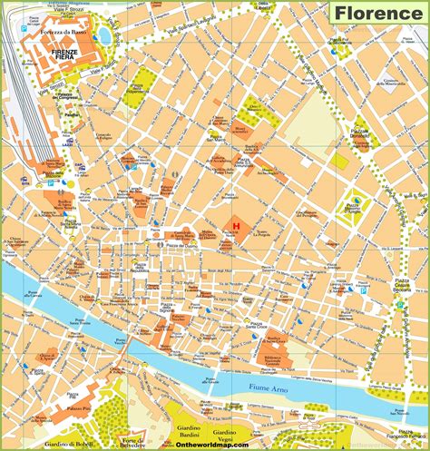 Map Of Florence Italy