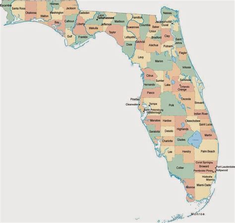 Map Of Florida And County Map Florida State Map For Kids - Florida State Map For Kids