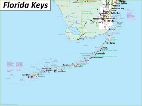 map of florida keys