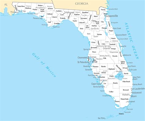 map of florida with cities