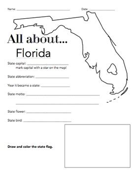 Map Of Florida Worksheet Printable Florida Blank Map Florida Map Second Grade Worksheet - Florida Map Second Grade Worksheet