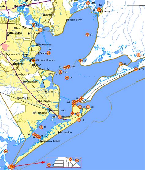 Map Of Galveston Bay Area