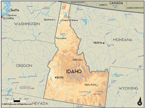 map of idaho