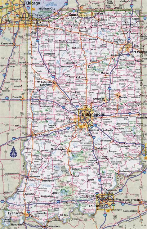 map of indiana state