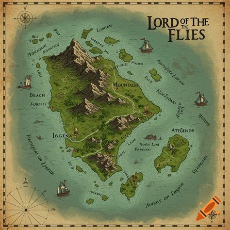 Map Of Lord Of The Flies Island