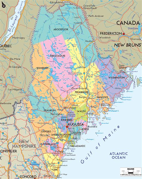 map of maine