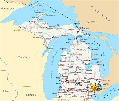 map of michigan state
