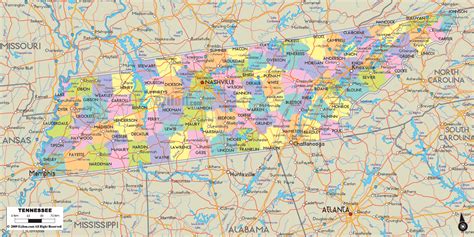 map of middle tennessee