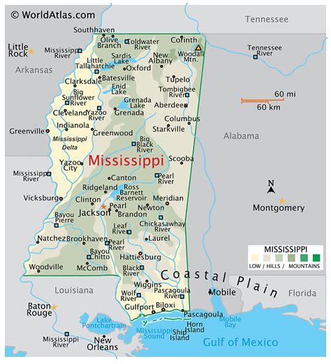 Map Of Mississippi   Map Of Mississippi Geology Com - Map Of Mississippi