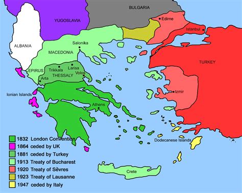 map of modern greece