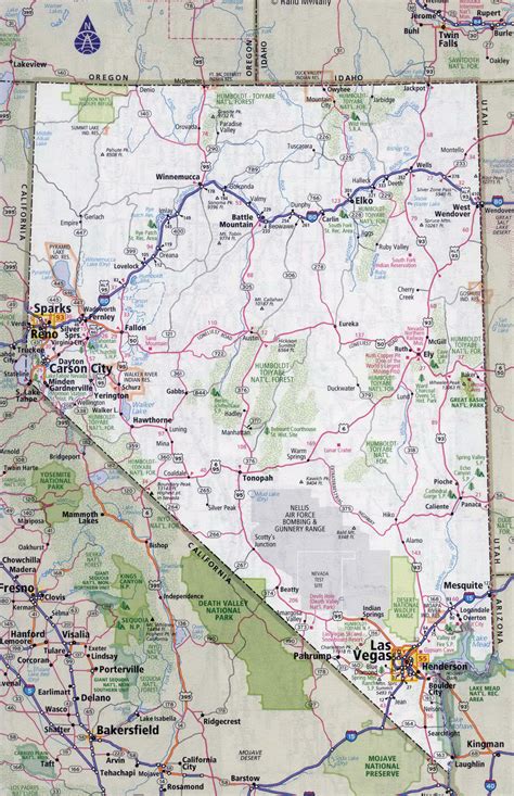 map of nevada cities