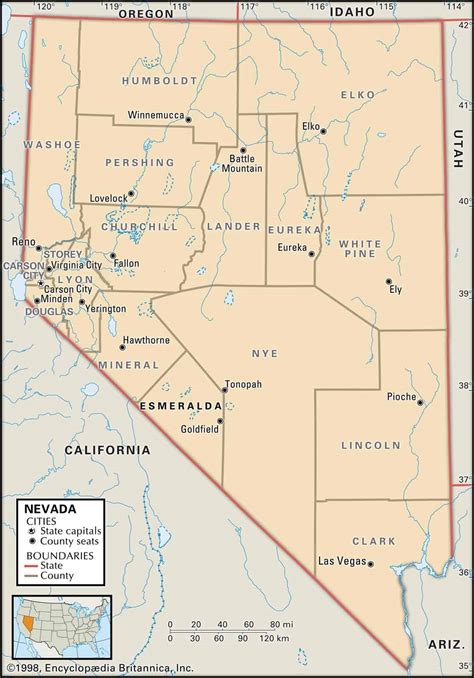map of nevada counties