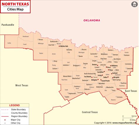 map of north texas