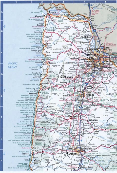 map of oregon coast