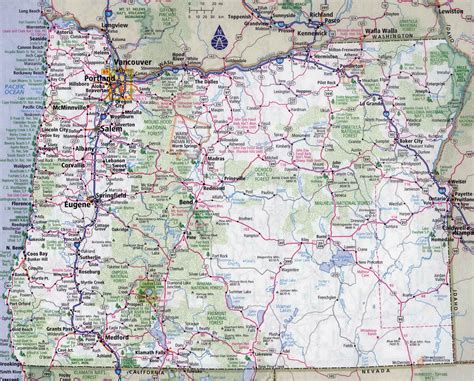 map of oregon with cities