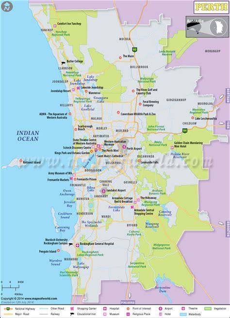 Map Of Perth Suburbs