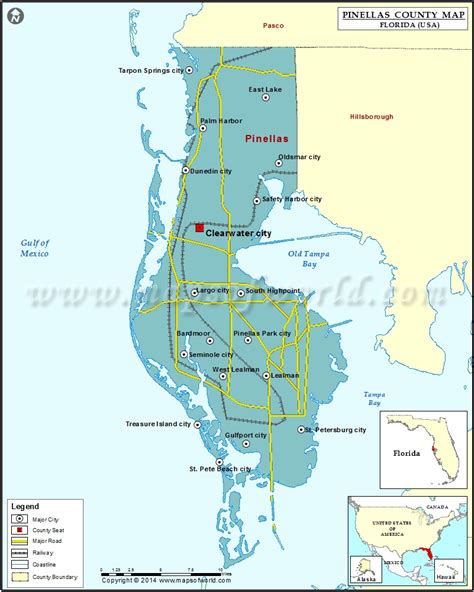 map of pinellas county florida